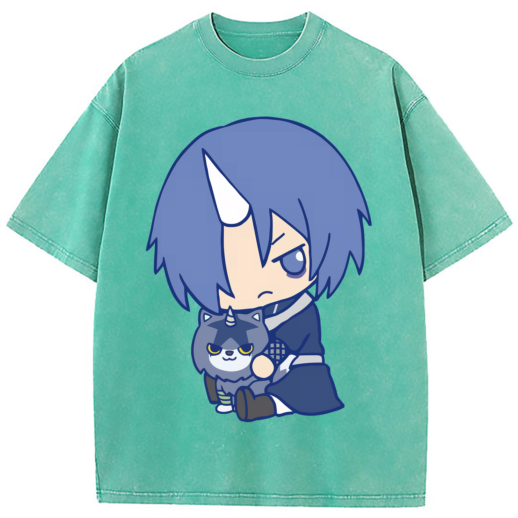 （画像用） 転スラ Regarding Reincarnated to Slime 綿100% ヴィンテージ風 半袖Tシャツ（フロントプリント）
